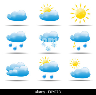 Wetter-Icons Set Vektor-Illustration. EPS 10 Stockfoto