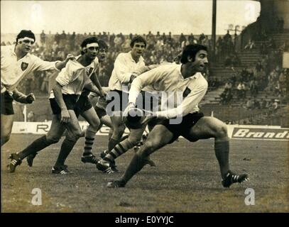 27. November 1971 - rächt sich französische Rugby-Mannschaft auf Australien 18-9 Stockfoto