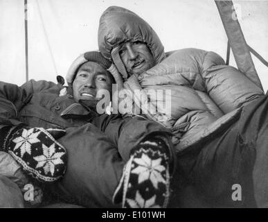 MOUNT EVEREST Entdecker camping im Abschnitt Mahalangur Himalaja Stockfoto