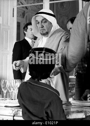 Französische Charakter Schauspieler BERNARD BLIER am Set von Petrole Petrole. Stockfoto