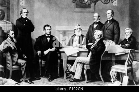 ABRAHAM LINCOLN (12. Februar 1809 - 15. April 1865) war der 16. Präsident der Vereinigten Staaten. Stockfoto