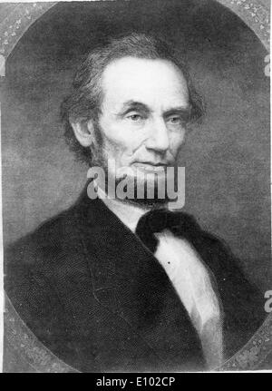 ABRAHAM LINCOLN (12. Februar 1809 - 15. April 1865) war der 16. Präsident der Vereinigten Staaten. Stockfoto