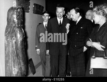 André MALRAUX (3. November 1901 23. November 1976) ein französischer Schriftsteller, Abenteurer und Staatsmann, französische Politik und Kultur. Stockfoto