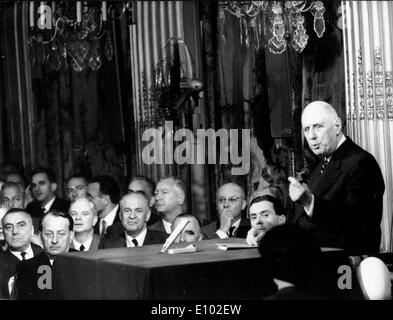 André MALRAUX (3. November 1901 23. November 1976) ein französischer Schriftsteller, Abenteurer und Staatsmann, französische Politik und Kultur. Stockfoto