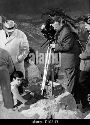 Schauspieler Anthony Perkins in dem Film "Der Prozess" Stockfoto