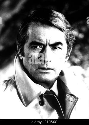 Schauspieler Gregory Peck starrt in einem film Stockfoto