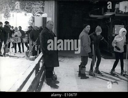 2. Februar 1970 - ist im Bild Mitte ehemaligen Werft Magnat Willy Schlieker. Er baute ein Familienskigebiet-Center, das Hochschwarzeck. Ich Stockfoto