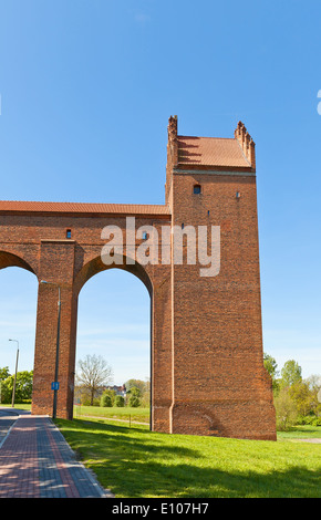 Sanitäre Turm von Marienwerder Burg (ca. XIV. Jh.), die mittelalterliche Festung der Ordensburg des Deutschen Ordens. Kwidzyn, Polen Stockfoto