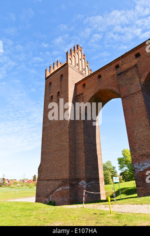 Sanitäre Turm von Marienwerder Burg (ca. XIV. Jh.), die mittelalterliche Festung der Ordensburg des Deutschen Ordens. Kwidzyn, Polen Stockfoto