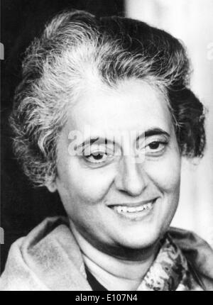 Porträt von Premierministerin Indira Gandhi Stockfoto