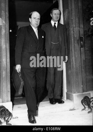 Politiker Iain Macleod Blätter Nr. 10 Downing Street Stockfoto