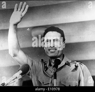 MUAMMAR AL-GADDAFI (c. 1942 geboren) ist seit 1969 die de-facto-Führer Libyens. Stockfoto