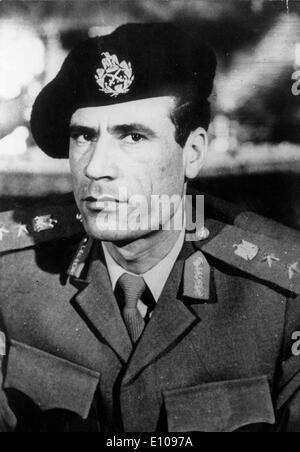 MUAMMAR AL-GADDAFI (c. 1942 geboren) ist seit 1969 die de-facto-Führer Libyens. Stockfoto