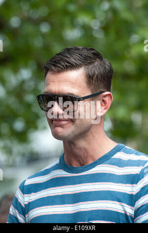 London, UK. 18.05.2014. Scott Maslen, der Schauspieler, Jack Branning in Primrose Hill Festival in der UK-Seifenoper Eastenders spielt. Malsen war der Richter in das Festival Hundeausstellung. Stockfoto