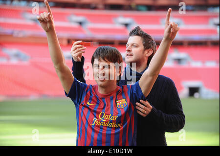 London, UK, UK. 19. Sep 2012. Neue Wachsfigur von Lionel Messi wird im Wembley-Stadion vorgestellt. © Ferdaus Shamim/ZUMA Wire/ZUMAPRESS.com/Alamy Live-Nachrichten Stockfoto