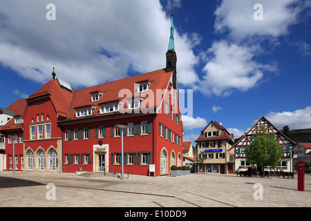Rathaus am Marktplatz in Asperg, Strohgaeu, Baden-Württemberg Stockfoto