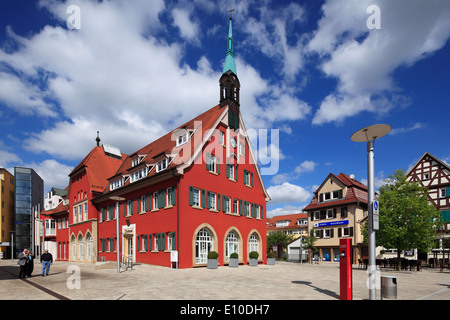 Rathaus am Marktplatz in Asperg, Strohgaeu, Baden-Württemberg Stockfoto