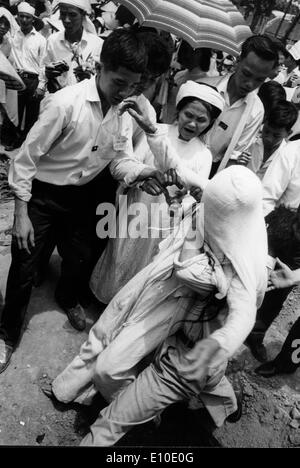 Frau Proteste während Vietnam Krieg Stockfoto