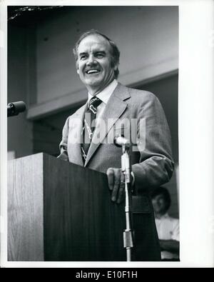 Sept. 09, 1972 - Senator George McGovern hatte seinen ersten Auftritt in Kalifornien seit seinem Juni primäre Sieg an der Alameda Stockfoto