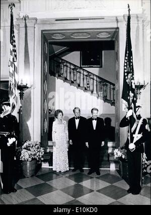 5. Mai 1973 - für Ihre Datei: Bundeskanzler Willy Brandt linke Bonn für Washington für zwei Tage Vorträge 1. und 2. Kann wit Stockfoto