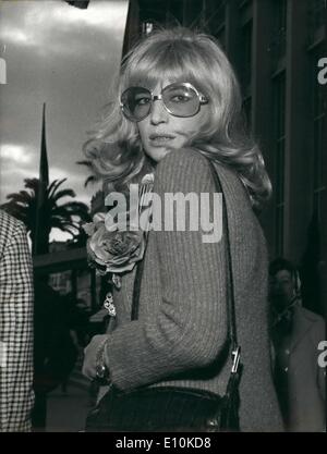 5. Mai 1973 - Cannes Film Festival eröffnet: Das jährliche Filmfestival in Cannes, Côte d ' Azur, gestern eröffnet. Foto zeigt die italienische Schauspielerin Monica Vitti, Member Of The Jury, abgebildet in Cannes. Stockfoto