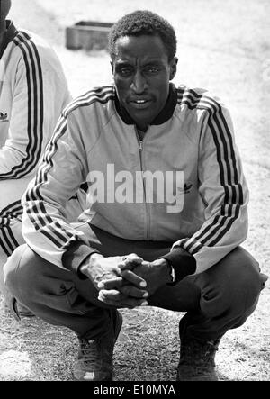 Nairobi, Kenia; Athlet CHARLES ASATI, Commonwealth Games 400-Meter-Champion in Edinburgh 1970. Stockfoto