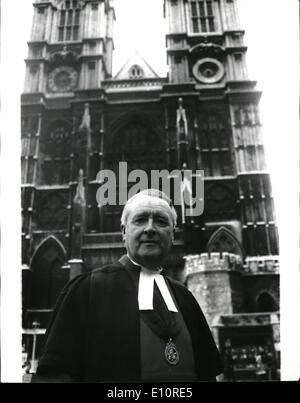 10. Oktober 1973 - Prinzessin Anne und Captain Mark Phillips Pre-Wedding-Pressekonferenz: der Dekan von Westminster, der sehr Rev Dr. Stockfoto