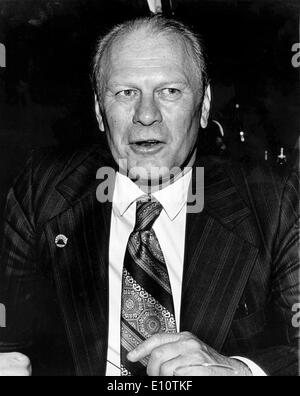 Präsident Gerald Ford bei einer Veranstaltung Stockfoto