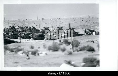 7. Juli 1975 - Sinai - neue israelische Position Balloza - Tassa Leben amerikanische Paton M - 60 Tanker. Ne Bildern Stockfoto