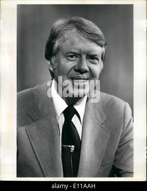 6. Juni 1976 - demokratischen Präsidentschafts Kandidat Jimmy Carter taping '' Fragen & Antworten '' bei ABC Studios, New York. Stockfoto