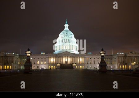 Nachtansicht von uns Kapitol in Washington D.C. Stockfoto