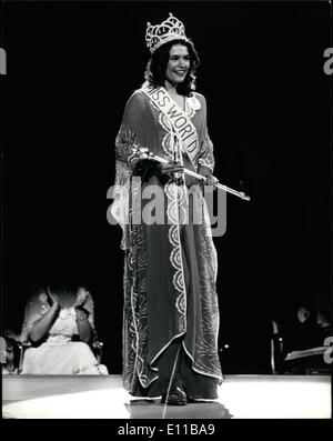 11. November 1976 - Miss Jamaica ist Miss World 1976: in der Royal Albert Hall in London heute Abend 22 jährige Cindy Breakspeare Stockfoto