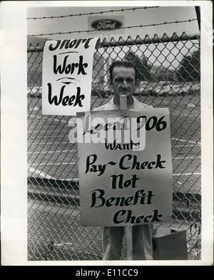 Sept. 09, 1976 - Strike Ford Montage Anlage MAHWAH, NJ Stockfoto