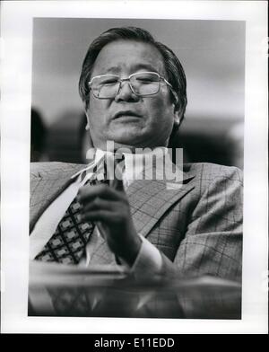 6. Juni 1977 - RAYBURN HOUSE OFFICE BUILDING, WASHINGTON D.C.: Ehemaliger Direktor der KOREAN CENTRAL INTELLIGENCE AGENCY von 1963 bis 1969, GENERAL KIM HYUNG-WOOK, heute bei einer Anhörung HELD durch Unterausschusses für internationale Organisationen bezeugt. GENERAL KIM HYUNG-WOOK BERICHTETE AUS ERSTE HAND, WAS EINE MULTIMILLIONEN-DOLLLAR SÜDKOREANISCHEN ANSTRENGUNG WURDE, VEREINIGTE STAATEN FREMDE POLITIK GEGENÜBER SÜDKOREA ZU BEEINFLUSSEN. Stockfoto