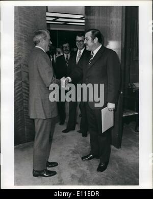 6. Juni 1977 - Dienstag, 21. Juni. 1997, des State Department Washington D.C.: Außenminister Cyrus Vance Met heute Abend mit südafrikanischen Außenminister R.F. Botha. Stockfoto