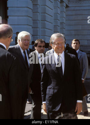 6. August 1977; Washington, DC, USA; Foto-Datei, Datum unbekannt. Vereinigte Staaten demokratische Präsident JIMMY CARTER vor dem US-Senat... (Bild Kredit: KEYSTONE Bilder USA/ZUMAPRESS.com) Stockfoto