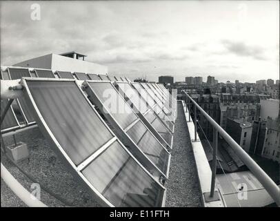 8. November 1977 - Sonnenkollektoren in Paris Stockfoto