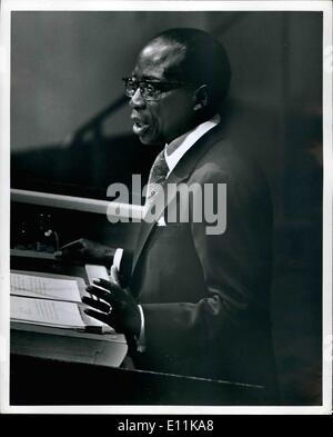 6. Juni 1978 - Leopold Sedar Senghor Pres Senegel Umm Abrüstung. Stockfoto