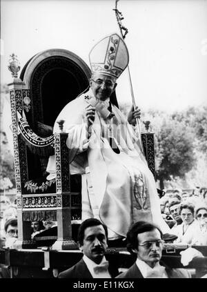 Sep 29, 1978; Rom, Italien; Papst Johannes PAUL (1912-1978) und souverän von Vatican City ab 8/78-9/78, einer der kürzesten Stockfoto