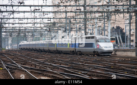 TGV Réseau Im Bahnhof Montparnasse, Paris, Frankreich - TGV Réseau im Bahnhof Montparnasse, Paris, Frankreich Stockfoto