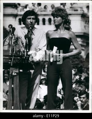 5. Mai 1979 - Tom Hayden - Jane Fonda bei Anti-Nuke Demonstration, Washington D.C. Stockfoto