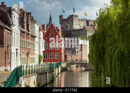 Burg Gravensteen in Gent, Belgien. Stockfoto