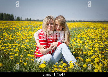 Mutter mit Tochter Stockfoto