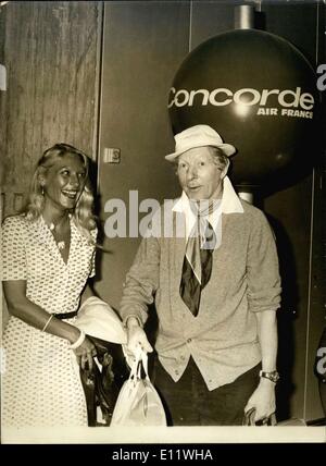 Sept. 05, 1980 - Danny Kaye kam nach Frankreich, wo er des amerikanischen Filmfestivals in Deauville Headliner wird. Stockfoto