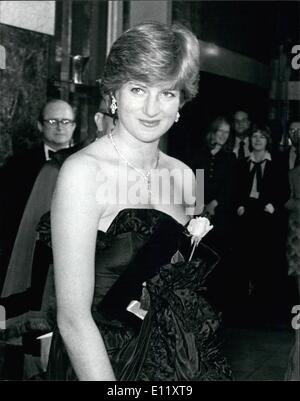 3. März 1981 - erste offizielle Verpflichtung Lady Diana: Lady Diana Spencer, ihre erste offizielle Verlobung letzte Nacht durchgeführt Stockfoto