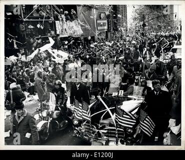 30. Januar 1981 - Freitag, den 30. Januar. 1981, New York City. New York zeigte seine Zuneigung für die zurückgegebenen amerikanische Geiseln aus Stockfoto