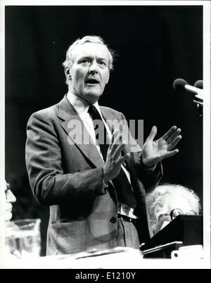 Sept. 09, 1981 - Labour-Parteitag: Tony Benn Adressierung der Konferenz in Brighton am Montag, den 28. September. Stockfoto