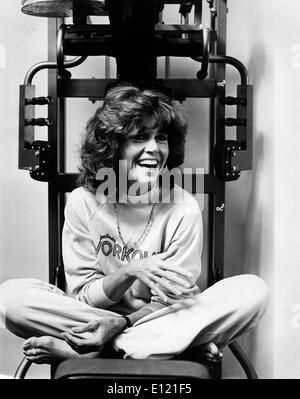Schauspielerin Jane Fonda bei der Eröffnung ihrer Fitness-Studio Stockfoto