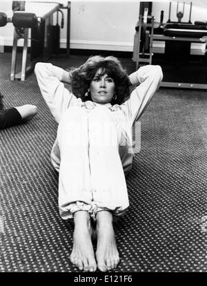 Schauspielerin Jane Fonda bei der Eröffnung ihrer Fitness-Studio Stockfoto