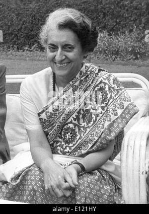 Indiens erster und Datum nur weibliche Premierministerin INDIRA GANDHI Fortschritte gemacht bei der Modernisierung von Indien Stockfoto